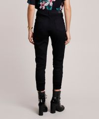 Calca-de-Sarja-Feminina-Sawary-Jogger-Cintura-Alta-Preta-9941565-Preto_2