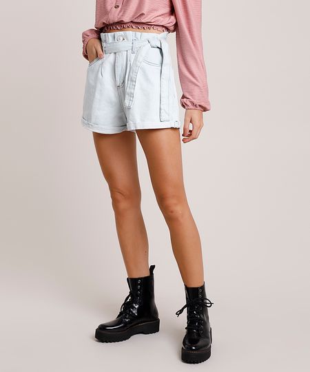 Short-Jeans-Feminino-Clochard-Cintura-Super-Alta-com-Faixa-para-Amarrar-Azul-Claro-9854728-Azul_Claro_1
