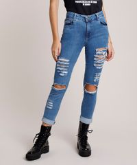 Calca-Jeans-Feminina-Sawary-Skinny-Cintura-Media-Cropped-Destroyed-Azul-Medio-9941558-Azul_Medio_1