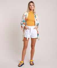 Short-de-Sarja-Feminino-Clochard-Cintura-Super-Alta-com-Faixa-para-Amarrar-Branco-9854727-Branco_3