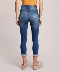 Calca-Jeans-Feminina-Sawary-Skinny-Cintura-Media-Cropped-Destroyed-Azul-Escuro-9941559-Azul_Escuro_2