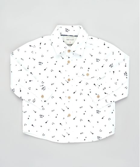 Camisa-Infantil-Estampada-Rock-n--Roll-com-Bolso-Manga-Longa-Off-White-9810824-Off_White_1