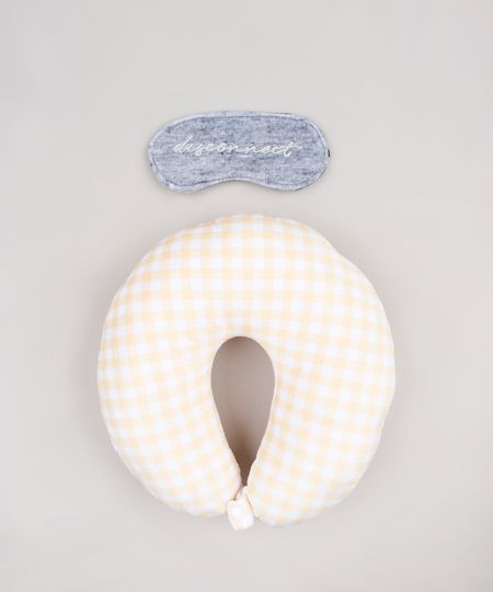 Kit-de-Apoio-de-Pescoco-Estampado-Xadrez-Vichy---Tapa-Olho-com-Bordado--Disconnect--Amarelo-Claro-9895741-Amarelo_Claro_1 Kit-de-Apoio-de-Pescoco-Estampado-Xadrez-Vichy---Tapa-Olho-com-Bordado--Disconnect--Amarelo-Claro-9895741-Amarelo_Claro_1