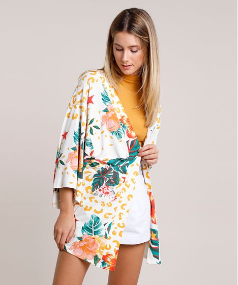 kimono feminino de malha