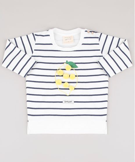 Blusao-Infantil-em-Moletom-Felpado-Listrado-Limao-com-Pompom-Branco-9659615-Branco_1