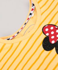 Blusa-Infantil-Minnie-com-Listras-e-Glitter-Manga-Curta-Mostarda-9878469-Mostarda_5