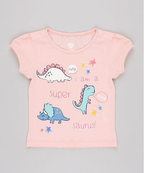 Blusa-Infantil-Dinossauros-com-Glitter-Manga-Curta-Rosa-9895166-Rosa_1