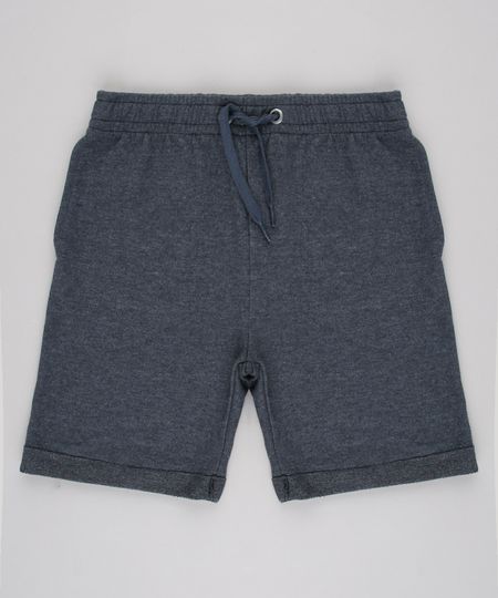 Bermuda-Infantil-Basica-em-Moletom-com-Bolso-Barra-Dobrada-Cinza-Mescla-Escuro-9936162-Cinza_Mescla_Escuro_1