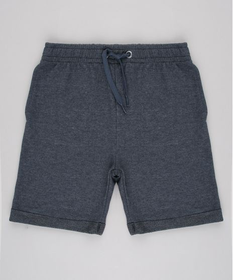 Bermuda-Infantil-Basica-em-Moletom-com-Bolso-Barra-Dobrada-Cinza-Mescla-Escuro-9936162-Cinza_Mescla_Escuro_1