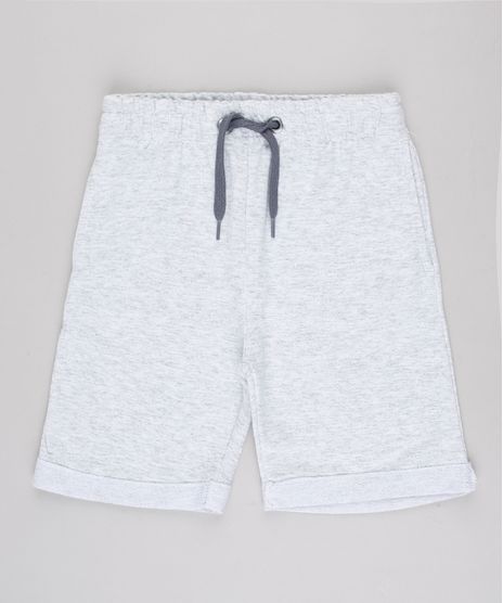 Bermuda-Infantil-Basica-em-Moletom-com-Bolso-Barra-Dobrada-Cinza-Mescla-Claro-9936162-Cinza_Mescla_Claro_1