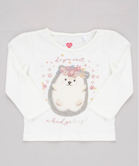 Blusa-Infantil-Porco-Espinho-com-Glitter-Manga-Longa-Off-White-9909947-Off_White_1