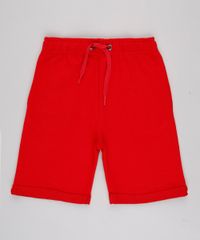 Bermuda-Infantil-Basica-em-Moletom-com-Bolso-Barra-Dobrada-Vermelho-9936162-Vermelho_1