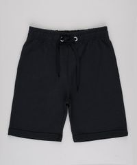 Bermuda-Infantil-Basica-em-Moletom-com-Bolso-Barra-Dobrada-Preta-9936162-Preto_1