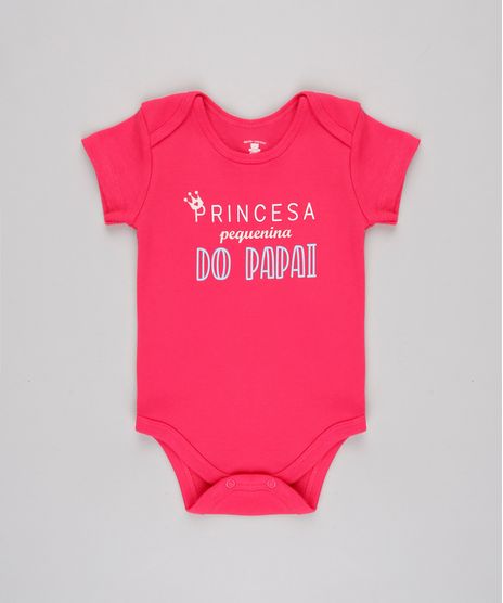 Body-Infantil--Princesa-pequenina-do-papai--Manga-Curta-Rosa-Escuro-9697250-Rosa_Escuro_1