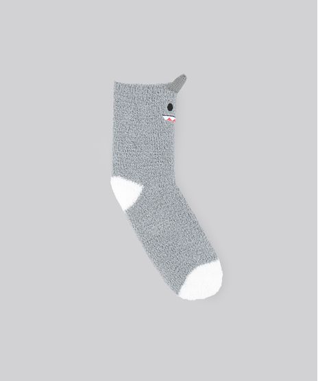 Meia-em-Plush--Monstro--Cinza-8491707-Cinza_1