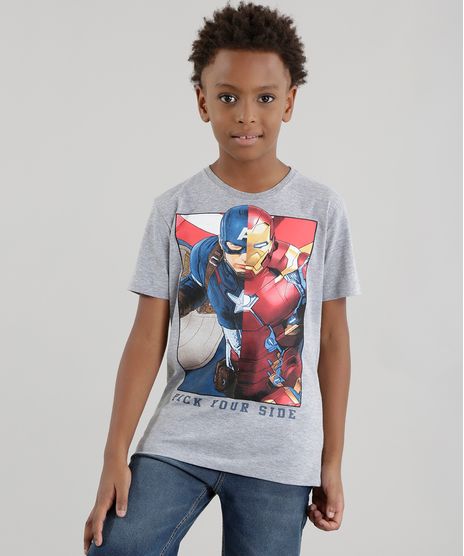 Camiseta-Capitao-America-e-Homem-de-Ferro-Cinza-Mescla-8589648-Cinza_Mescla_1