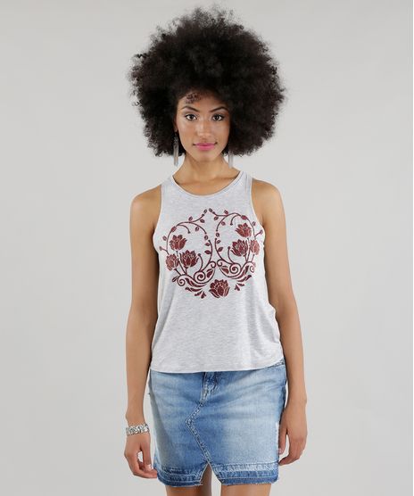 Regata-com-Estampa-Floral-Cinza-Mescla-Claro-8632642-Cinza_Mescla_Claro_1