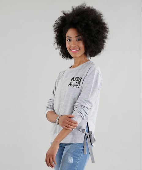 Blusao-em-Moletom-com-Paete--Kiss-me-again--Cinza-Mescla-8573403-Cinza_Mescla_1