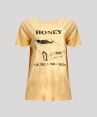 T-Shirt-Feminina-Mindset--Honey--Manga-Curta-Decote-Redondo-Amarela-9918128-Amarelo_5