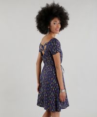 Vestido-Estampado-de-Abacaxi-Azul-Marinho-8501293-Azul_Marinho_2