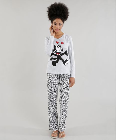 Pijama-Gato-Felix-Cinza-Mescla-8574232-Cinza_Mescla_1