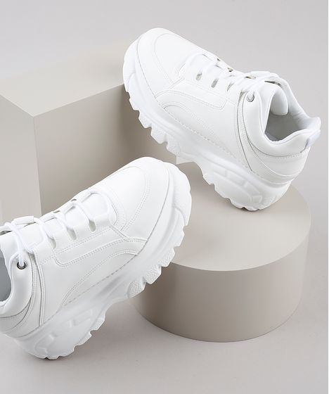 tenis chunky branco c&a