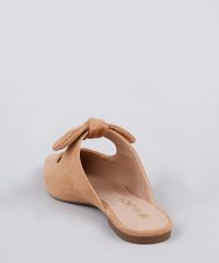Mule-Feminino-Via-Uno-Bico-Fino-em-Suede-com-No-Bege-9837631-Bege_3