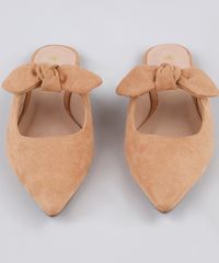 Mule-Feminino-Via-Uno-Bico-Fino-em-Suede-com-No-Bege-9837631-Bege_5