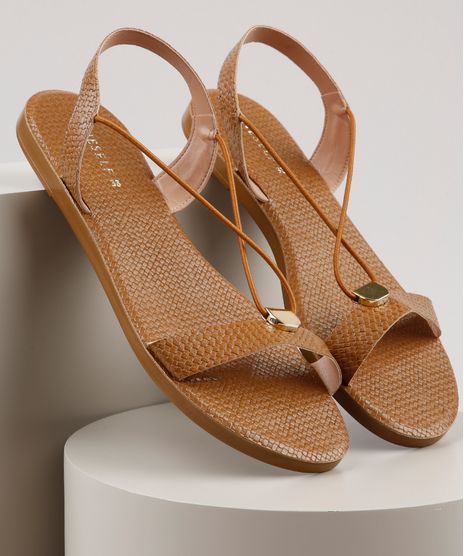 Rasteirinha-Feminina-Oneself-Texturizada-Tresse-com-Elastico-Caramelo-9728908-Caramelo_1