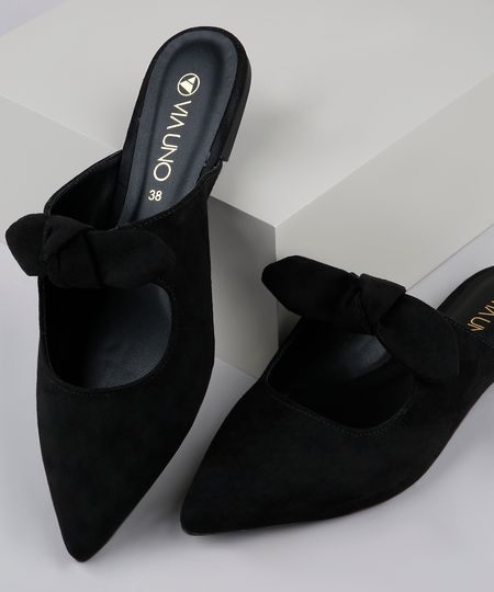 Mule-Feminino-Via-Uno-Bico-Fino-em-Suede-com-No-Preto-9837630-Preto_1