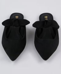 Mule-Feminino-Via-Uno-Bico-Fino-em-Suede-com-No-Preto-9837630-Preto_4