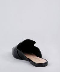 Mule-Feminino-Via-Uno-Bico-Fino-Texturizado-Cobra-em-Verniz-Preto-9840230-Preto_4