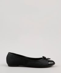 Sapatilha-Feminina-Moleca-Bico-Redondo-Texturizada-Tresse-com-Laco-Preta-9890626-Preto_2