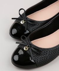 Sapatilha-Feminina-Moleca-Bico-Redondo-Texturizada-Tresse-com-Laco-Preta-9890626-Preto_5