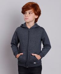 Blusao-Infantil-Basico-em-Moletom-com-Capuz-e-Bolso-Cinza-Mescla-Escuro-8521449-Cinza_Mescla_Escuro_1