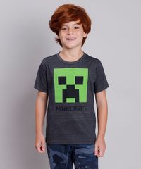 Camiseta-Infantil-Minecraft-Creeper-Manga-Curta-Cinza-Mescla-Escuro-9848352-Cinza_Mescla_Escuro_1