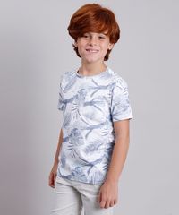 Camiseta-Infantil-Estampada-de-Folhagem-com-Bolso-Manga-Curta-Decote-Redondo-Off-White-9758987-Off_White_1