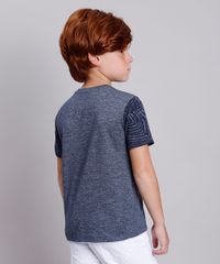 Camiseta-Infantil-com-Estampa-de-Folhagem-e-Bolso-Manga-Curta-Azul-Marinho-9758291-Azul_Marinho_2