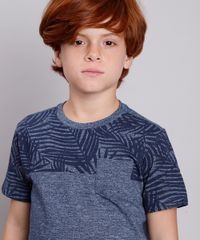Camiseta-Infantil-com-Estampa-de-Folhagem-e-Bolso-Manga-Curta-Azul-Marinho-9758291-Azul_Marinho_4