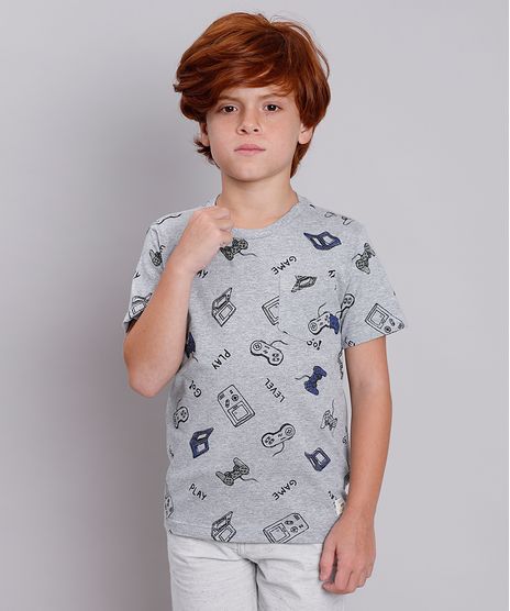Camiseta-Infantil-Estampada-Games-Manga-Curta-Cinza-Mescla-9838013-Cinza_Mescla_1