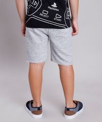 Bermuda-Infantil--Play-Game--em-Moletom-com-Bolso-Cinza-Mescla-Claro-9837875-Cinza_Mescla_Claro_2