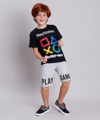 Bermuda-Infantil--Play-Game--em-Moletom-com-Bolso-Cinza-Mescla-Claro-9837875-Cinza_Mescla_Claro_3