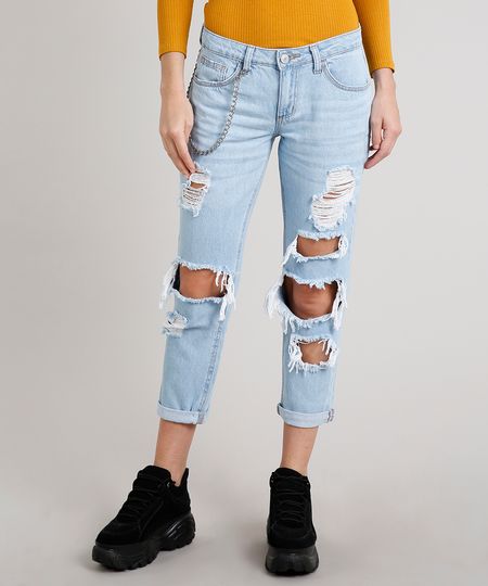 Calca-Jeans-Feminina-Girlfriend-Destroyed-com-Corrente-Azul-Claro-9666364-Azul_Claro_2 Calca-Jeans-Feminina-Girlfriend-Destroyed-com-Corrente-Azul-Claro-9666364-Azul_Claro_2
