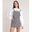 Salopete-Short-Saia-Feminina-Estampada-Xadrez-com-Botoes-e-Sobreposicao-Alca-Media-Bege-9895508-Bege_1