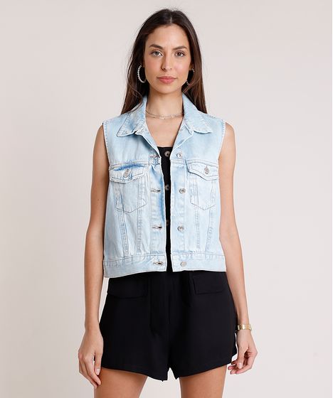 colete jeans feminino c&a
