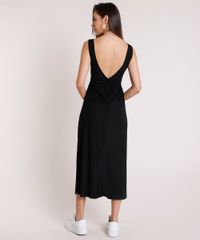 Vestido-Feminino-Midi-em-Suede-com-Abertura-e-Fenda-Decote-V-Alca-Media-Preto-9880599-Preto_2