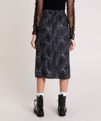 Saia-Feminina-Midi-Estampada-de-Respingo-com-Fenda-Preta-9856525-Preto_2