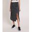Saia-Feminina-Midi-Estampada-de-Poa-com-Fenda--Preta-9882759-Preto_1