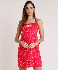 Vestido-Feminino-Curto-Estampado-de-Poa-com-Abertura-Alca-Fina-Rosa-Escuro-9801953-Rosa_Escuro_1