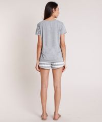 Pijama-Feminino--Too-tired-pyjama--Manga-Curta-Cinza-Mescla-Claro-9865623-Cinza_Mescla_Claro_2